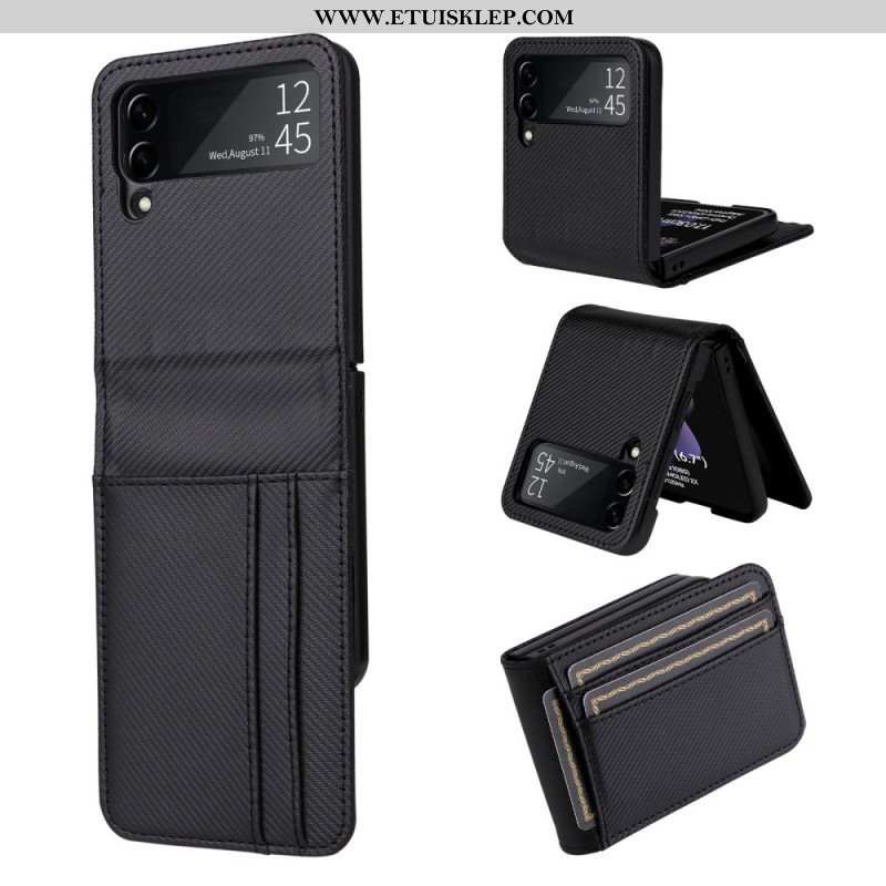 Case do Samsung Galaxy Z Flip 4 Etui Folio Etui Na Karty Retro Z Efektem Skóry